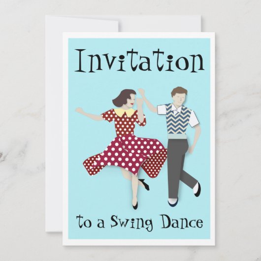 Swing Dance Einladung (Vorderseite)