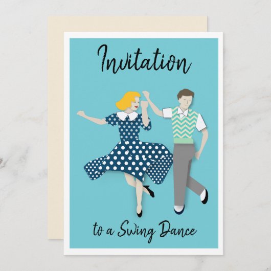 Swing Dance Einladung (Vorne/Hinten)