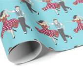 Swing Dance Geschenkpapier (Rolleneckpunkt)