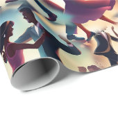 Swing Dance Geschenkpapier (Rolleneckpunkt)