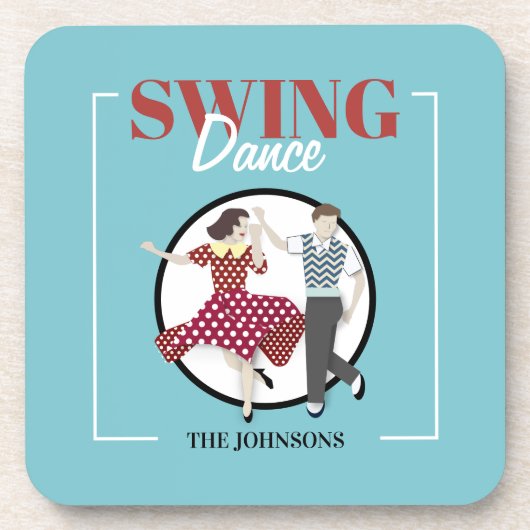 Swing Dance Getränkeuntersetzer (Vorderseite)