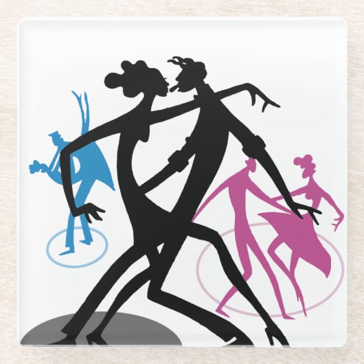 Swing Dance Glasuntersetzer (Vorderseite)
