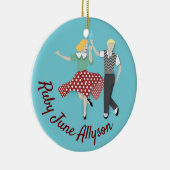 Swing Dance Keramik Ornament (Rechts)