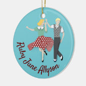 Swing Dance Keramik Ornament (Links)