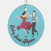 Swing Dance Keramik Ornament (Links)