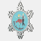 Swing Dance Schneeflocken Zinn-Ornament (Rechts)