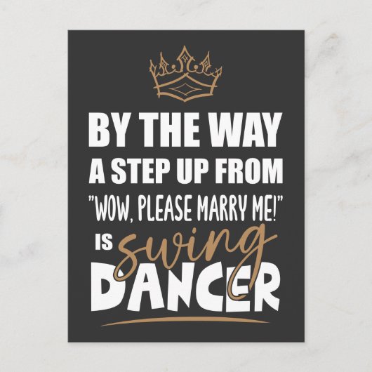 Swing Dancer ist das Ultimate in Appeal. Fun Gift Postkarte (Vorderseite)