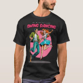 Swing Dancing 1950er Sock Hop Lindy Hop Dance T-Shirt (Vorderseite)