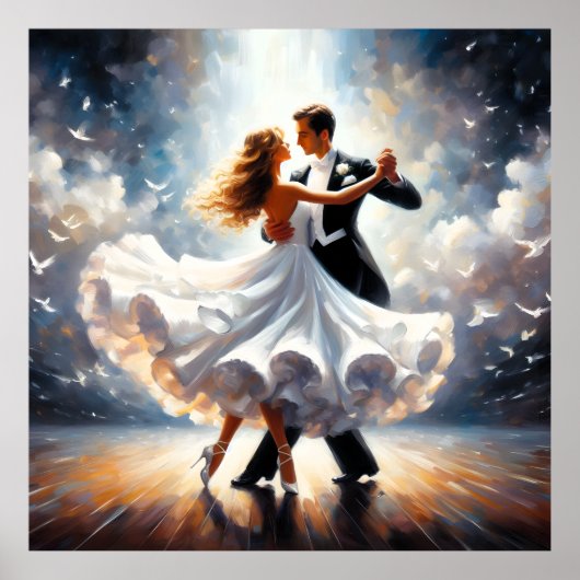 Swing Dancing Ballroom Tanztanz Tanz Poster (Vorne)