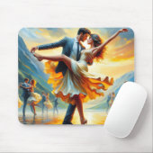 Swing Dancing Couples Tanzmusik Mousepad (Mit Mouse)