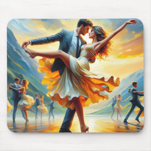 Swing Dancing Couples Tanzmusik Mousepad (Vorne)