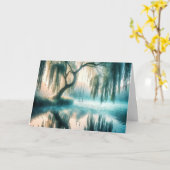 Swing, der von einem Baum abgeht, der an dich denk Karte (Gelbe Blume)