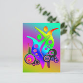 SWING / Diagonalfarben Postkarte (Stehend Vorderseite)