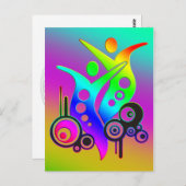 SWING / Diagonalfarben Postkarte (Vorne/Hinten)