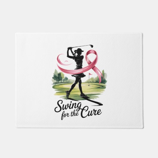 Swing for Cure Golf Breast Cancer Fußmatte (Vorderseite)