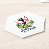 Swing for Cure Golf Breast Cancer Untersetzer (angewinkelt)