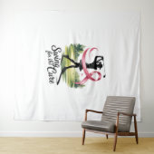 Swing for Cure Golf Breast Cancer Wandteppich (Beispiel (Horizontal))