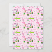 Swing for Pink Golf Outfit Breast Cancer Awareness Einladung (Rückseite)