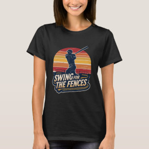 Swing für das Design des Baseballspielers für die T-Shirt