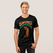 Swing Happens Spaß Tri-Blend Shirt (Vorderseite voll)