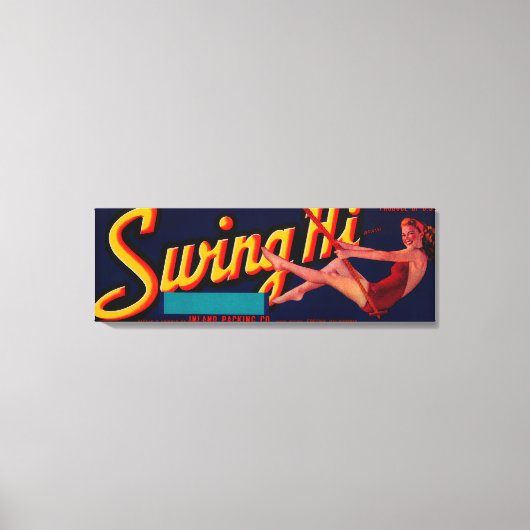 Swing Hi Peach LabelFresno, CA Leinwanddruck (Vorderseite)