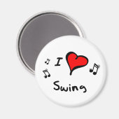 Swing I Herz-Liebe Geschenk Magnet (Vorderseite/Rückseite)