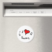 Swing I Herz-Liebe Geschenk Magnet (In Situ (Geschirrspüler))