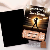 Swing in Baseball Rookie Birthday Boy Einladung