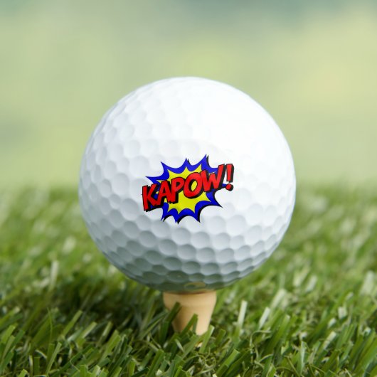 Swing in Style: KAPOW! Vintager Pop Art Golfball (Insitu T-Shirt)