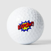 Swing in Style: KAPOW! Vintager Pop Art Golfball (Vorderseite)