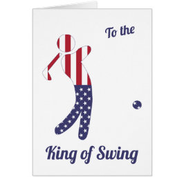 Swing King | Amerikanische Flagge | Geburtskarte