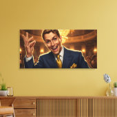 Swing King Stretched Canvas Print Leinwanddruck (Insitu (Wohnzimmer))