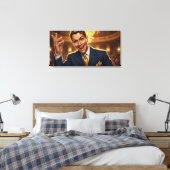 Swing King Stretched Canvas Print Leinwanddruck (Insitu (Schlafzimmer))