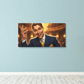 Swing King Stretched Canvas Print Leinwanddruck (Insitu (Holzboden))