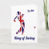 Swing King | Union Jack Golfer | Vatertag Karte (Vorderseite)