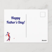 Swing King | Union Jack Golfer | Vatertag Postkarte (Rückseite)