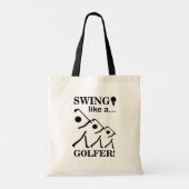Swing Like A Golfer Golf Tragetasche (Rückseite)