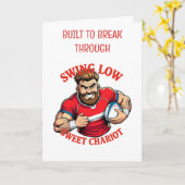 Swing Low Power Run Cartoon Rugby Charge Karte (Gelbe Blume)