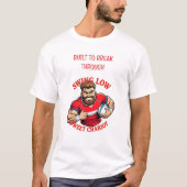Swing Low Power Run Cartoon Rugby Charge T-Shirt (Vorderseite)