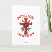 Swing Low Sweet Chariot Rose & Cross Motif Karte (Rückseite)
