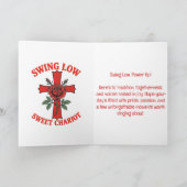 Swing Low Sweet Chariot Rose & Cross Motif Karte (Innenseite)