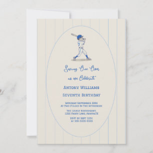Swing on Over 7. Geburtstags-Baseballparty Einladung