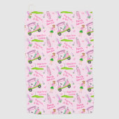 Swing Pink Golfer Breast Cancer Awareness Golfhandtuch (Vorderseite)