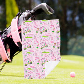 Swing Pink Golfer Breast Cancer Awareness Golfhandtuch