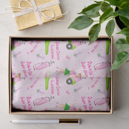 Swing Pink Golfer Breast Cancer Awareness Seidenpapier (Geschenk)