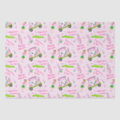 Swing Pink Golfer Breast Cancer Awareness Seidenpapier (Vorderseite)