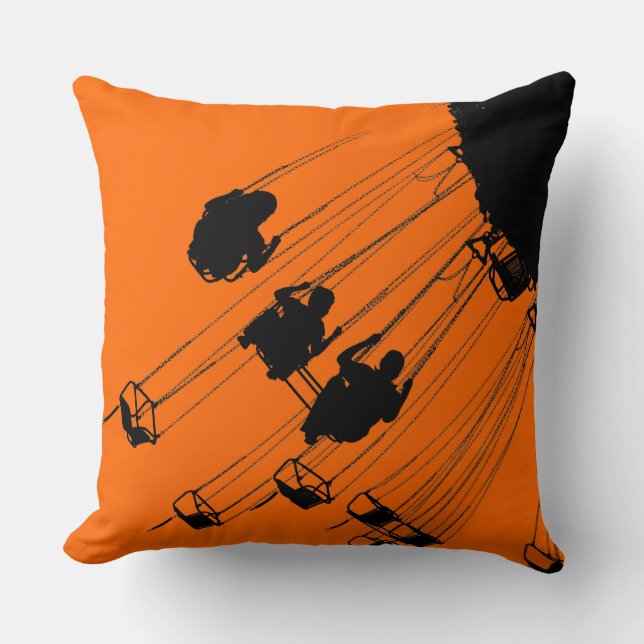 Swing Roundabout - Orange Kissen (Vorderseite)