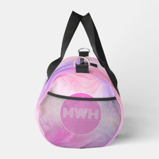 Swing & Style: Personalisiert rosa Duffeltasche Duffle Bag (Rechts)