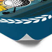 Swing Swear Drink Wiederholen lustiges Golf Vintag Poster (Ecke)