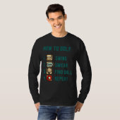 Swing Swear finden Ball Repeat Game Golf Course T-Shirt (Vorne ganz)